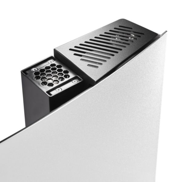 Sèche-serviettes Serenis Premium électrique connecté iO asymétrique mât à gauche 750W électrique avec soufflerie 1000W blanc brillant Réf. 850668