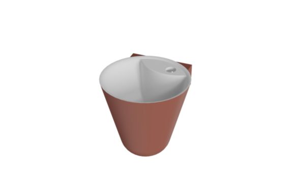 Lave-mains CONE Solid Surface sans trop-plein terracotta mat Réf. 114700200031