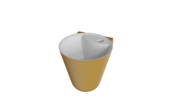 Lave-mains CONE Solid Surface sans trop-plein curry mat Réf. 114700200040