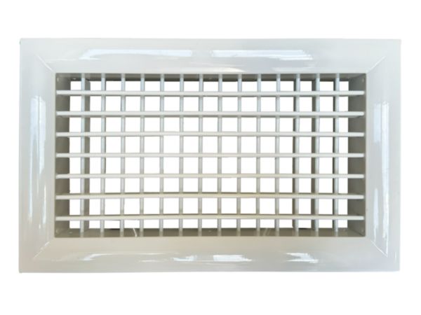 Grille de soufflage double déflexion 400x200 mm - Blanc Réf. GS2D400X200