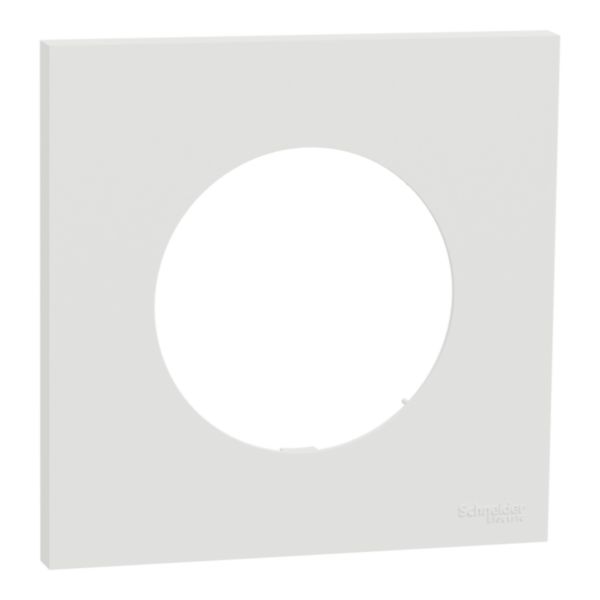 Odace - plaque de finition - blanc craie RAL 9003 mat - 1 poste - H87,5mm x L87,5mm x P11,7mm - IK04 IP21D - régulation automatique brevetée Réf. S920702