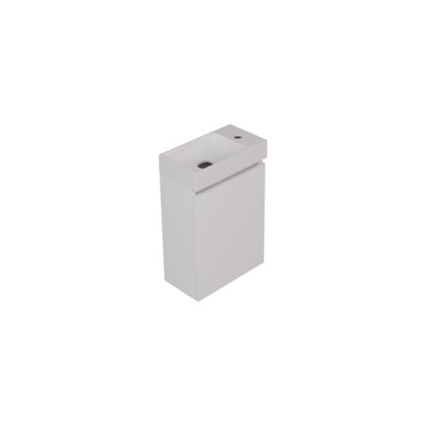 Ensemble meuble avec lave-mains en céramique PRIMEO Alterna  finition Blanc