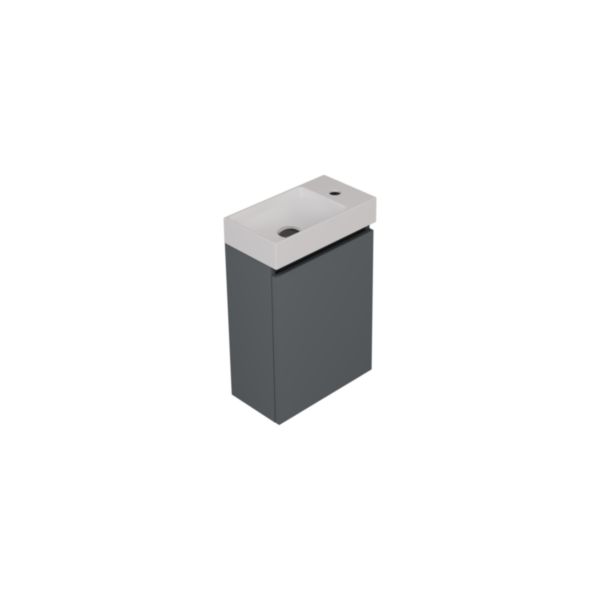 Ensemble meuble avec lave-mains en céramique PRIMEO Alterna finition Gris