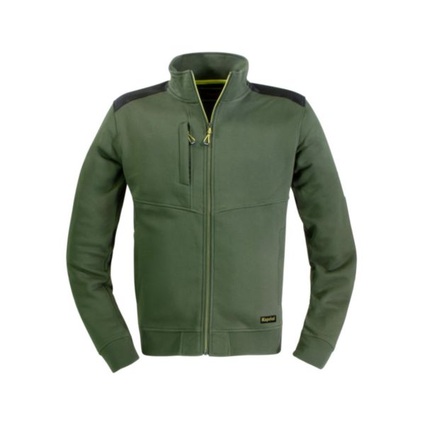 Sweat-shirt Slick fermeture éclair longue vert M Réf. 37950