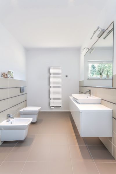 Sèche serviette Alterna CONCERTO asy 2 ec booster g 824w 1848/550 blanc mat