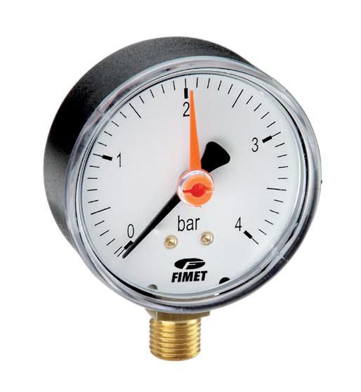 Manomètre radial ABS D50 -1/4- 0-4b Réf. 22005