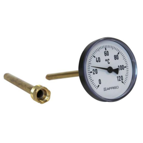 Thermomètre ABS AX. Ø63 Lg.40mm  0/+120°C Réf. 63704