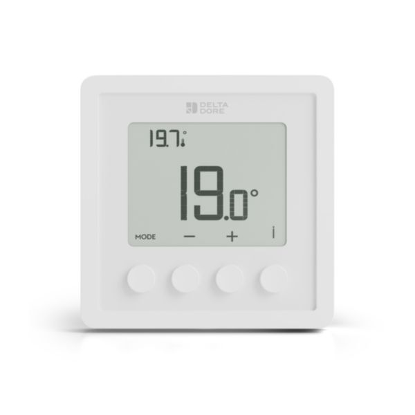 Thermostat connecté sans-fil doté d'une régulation fine pour système réversible/non réversible, mono/multizones Réf. 6053089