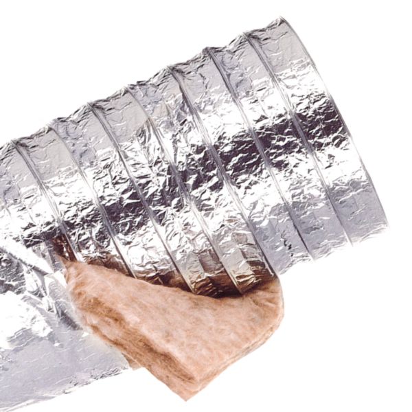 Image principale de Gaine souple isolée 25 mm spéciale gainable en habitat collectif et individuel, avec isolant Ecosoft, Ø250 mm L.10 m. Réf. 810805