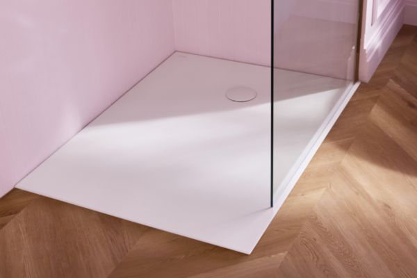 Receveur de douche BASTILLE en céramique 120 x 80 extraplat blanc brillant Réf : ENU90-00