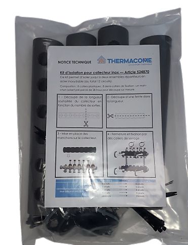Kit d'isolation collecteur acier inoxydable - plancher ou plafond chauffant rafraîchissant  Réf. 524870