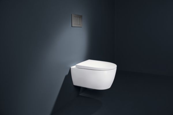 Pack WC suspendu ICON TURBOFLUSH sans bride blanc abattant frein de chute et déclipsable Réf. 503.046.00.1
