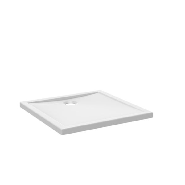 Receveur de douche carré céramique ALTERNA CONCERTO 80x80 cm avec ressaut antidérapant PN 12 blanc