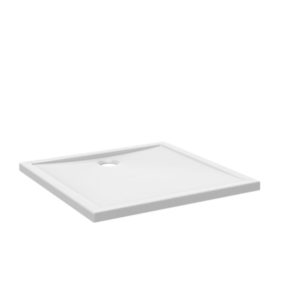 Receveur de douche carré céramique ALTERNA CONCERTO 90x90 cm avec ressaut antidérapant PN 12 blanc
