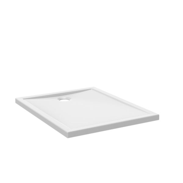 Receveur de douche rectangulaire céramique ALTERNA CONCERTO 100x80 cm avec ressaut antidérapant PN 12 blanc