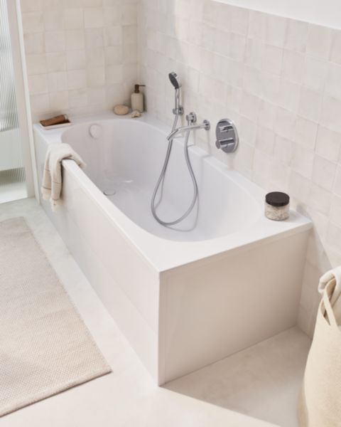 Baignoire rectangulaire BASTILLE 170 x 70 cm, Blanc brillant Réf : E6D211-00