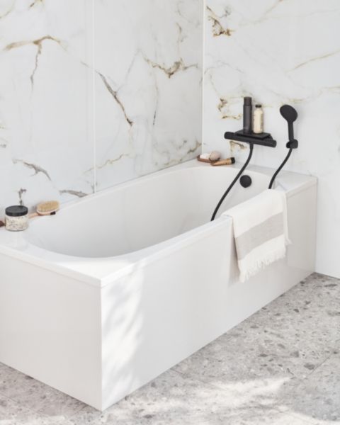 Baignoire rectangulaire BASTILLE 180 x 80 cm, Blanc brillant Réf : E6D213-00