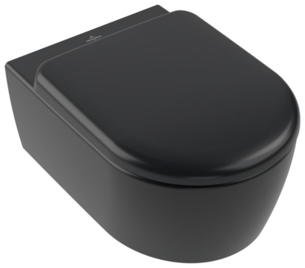 Pack WC suspendu SKYLA chasse Vortex abattant frein de chute et déclipsable Pure Black CeramicPlus Réf. 5656CL01