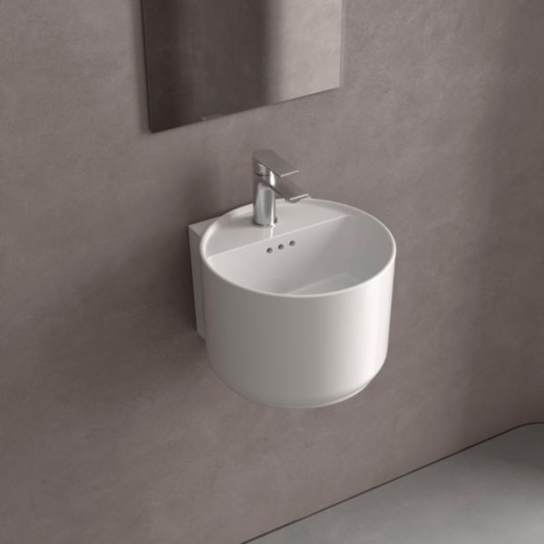 Vasque lave-mains MONOLITH MINI Ø36,5 x H.38 cm finition blanc brillant Réf. 114527