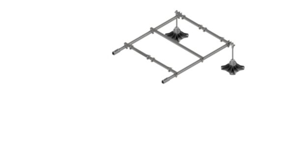Kit d'extension pour Multi Frame L1000xL1200xH330-610mm, 2 pieds, 2 barres d'extrémité, 2 barres transversales, 2 kits de serrage, 2 connecteurs Réf. BN9721