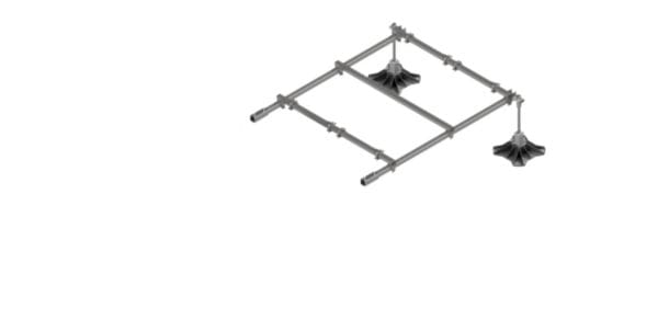 Kit d'extension pour Multi Frame L1500xL1200xH330-610mm, 2 pieds, 2 barres d'extrémité, 3 barres transversales, 2 kits de serrage, 2 connecteurs Réf. BN9732