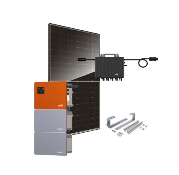 Kit complet Das Solar 500 Tsun 6Kwc monophasé Esdec Ardoise avec stockage Réf. AR06061