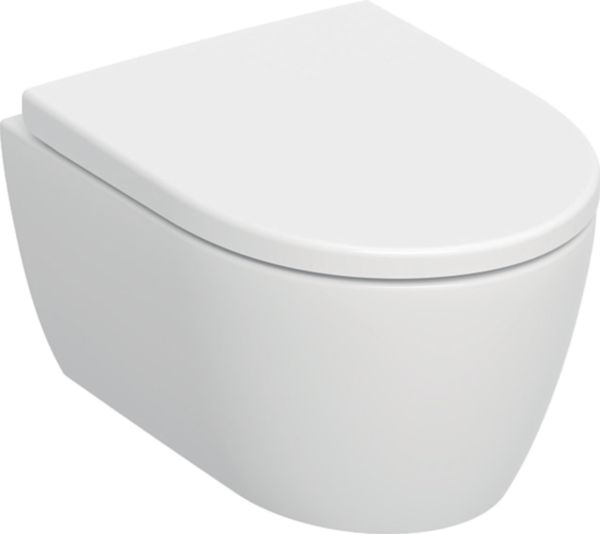 Pack WC suspendu à fond creux iCon compact, caréné, chasse Vortex, avec abattant WC Réf. 503.048.00.1