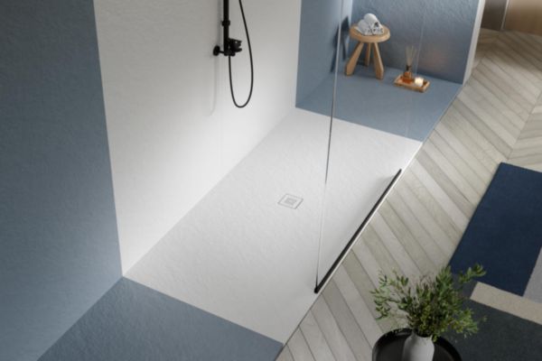 Receveur de douche BASE SLATE 120×90 cm Beige Bonde standard incluse Réf : 50017374