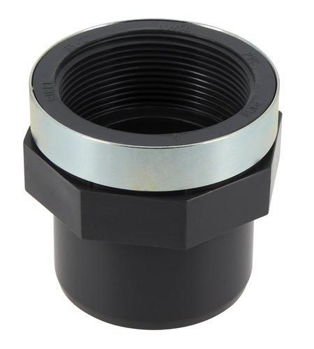 Manchon renfort métal femelle male à coller-femelle à visser 50/63x2" PVC-u pression Réf.BEG63NN