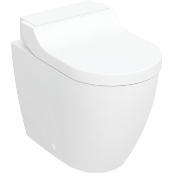 Pack WC au sol AQUACLEAN TUMA COMFORT blanc acier inoxydable brossé Réf. 146.310.FW.1
