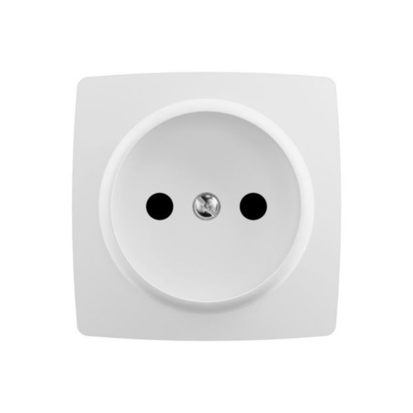 Prise de courant sans terre 16A 250V avec éclips de protection - pose saillie - bornes auto - Composable - Blanc Réf. 086122L