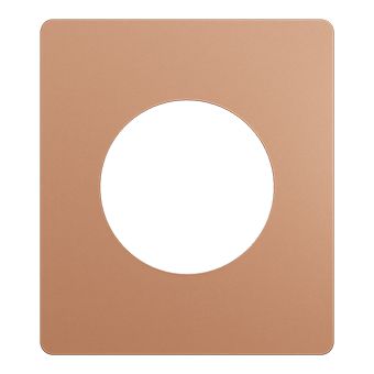 Plaque de finition Odace Architecte effet Cuivre - 1 poste - H100mm x L87,5mm x P11,7mm - IK04 IP21D Réf. S931802