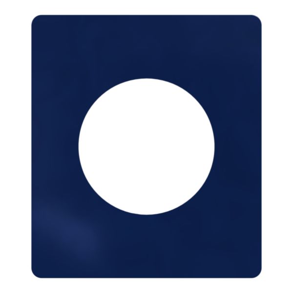 Plaque de finition Odace Architecte bleu émaillé - 1 poste - H100mm x L87,5mm x P11,7mm - IK04 IP21D Réf. S933802