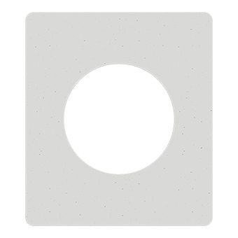 Plaque de finition Odace Architecte effet béton - 1 poste - H100mm x L87,5mm x P11,7mm - IK04 IP21D Réf. S955802