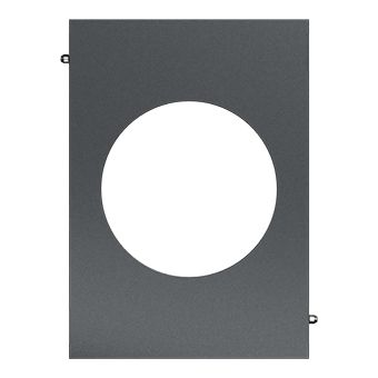 Plaque de finition centrale Odace Architecte effet Perle Noire - à combiner en multipostes avec des plaques centrales et latérales Odace Architecte - H100mm x L71mm x P11,7mm - IK04 IP21D Réf. S952801