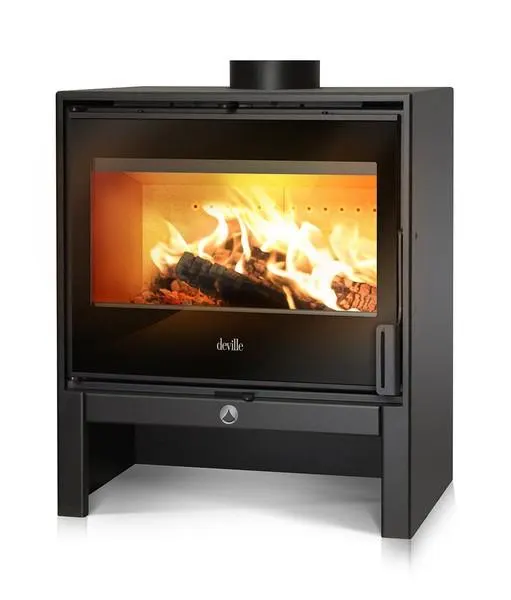 POELE A BOIS LEMAN RACCORDABLE NOIR C077BP-06