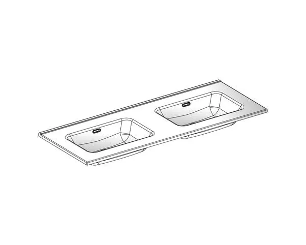 PLAN CERAM. METRO26 DBL VASQUE 121CM TK027