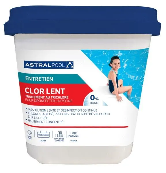 CHLORE LENT 5KG 250G 0% BORIC ASTRAL A37305SB