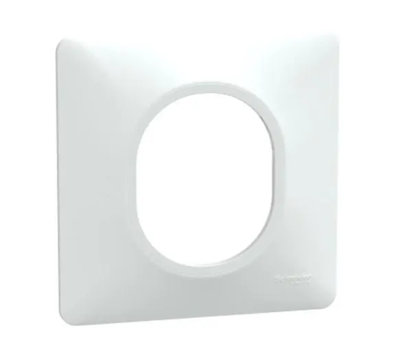PLAQUE FINITION 1 POSTE BLC OVALIS SCHS320702