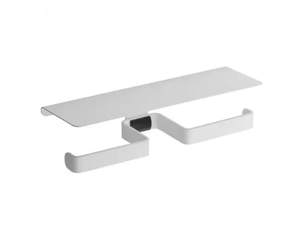 PORTE PAPIER WC DOUBLE BLC MAT 400815