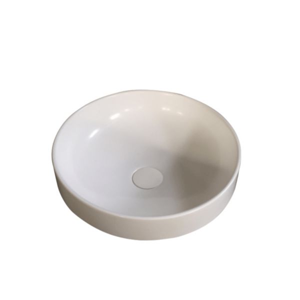 Vasque ronde semi-encastrée ALICIA 40 cm finition mat sans trop plein Réf. NS-2609