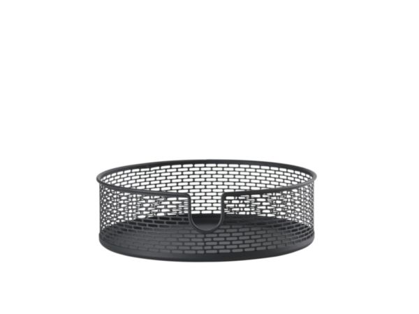 Panier métal rond D 20 x 6,5 cm Noir Réf. 10576
