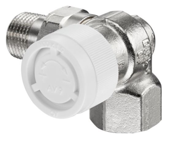 Corps de robinet thermostatique AV 9 DN 15, PN10 1/2"M, d'angle droit, ,Kvs 1.0, laiton, nickelé M30 x 1.5 Réf.1183473