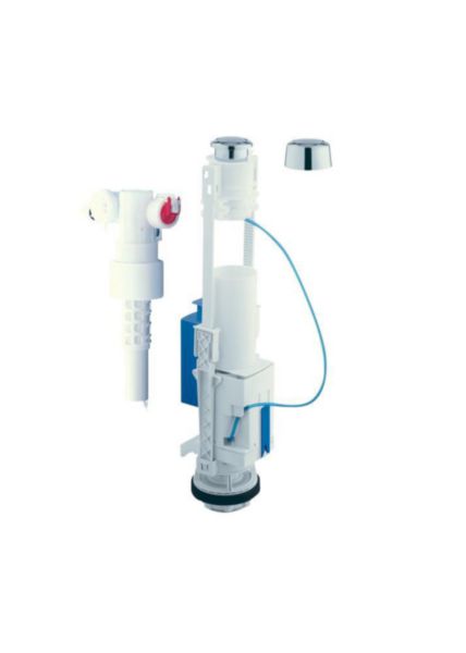Mécanisme complet WC Eco Set pour réservoir attenant robinet flotteur réf. 37498PI0
