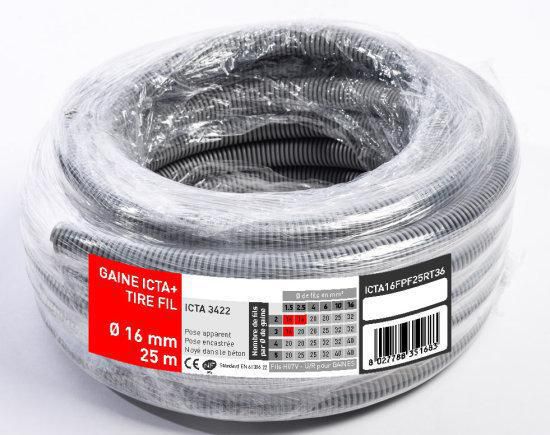 Image principale de Gaine ICTA vide grise diamètre 20 25m Réf. ICTA20FPF25RT45