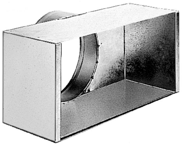 Image principale de Plénum en acier galvanisé avec piquage sur l'arrière MT F3 - 300x300 mm - D160 - Pour grilles SC/AC et Gridlined 11053757