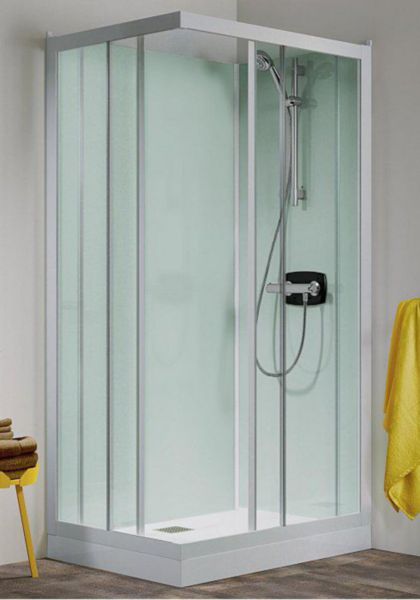Cabine de douche Kineprime glass 100x80 coulissant receveur bas mecanique réf. CA703MTN