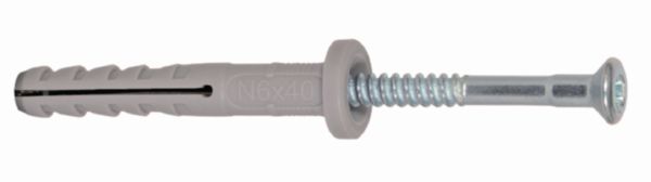Cheville clou Novipro pour matériaux pleins et creux diamètre 6 x 60 mm boîte de 100 pièces