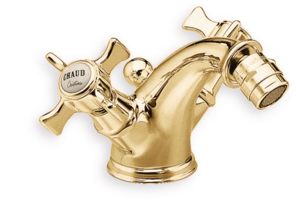 Mélangeur bidet Chambord Doré avec vidage Réf. CH11652