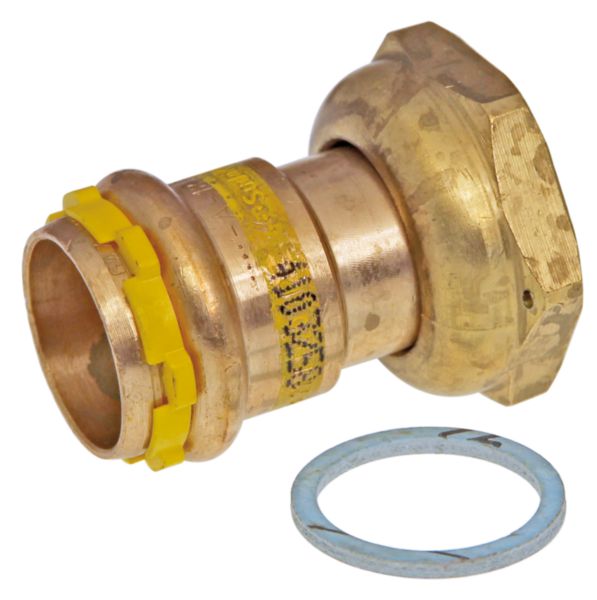 Raccord droit 2 pièces - Joint plat compteur plombable diamètre 22 x 6/20 Réf. 6675121